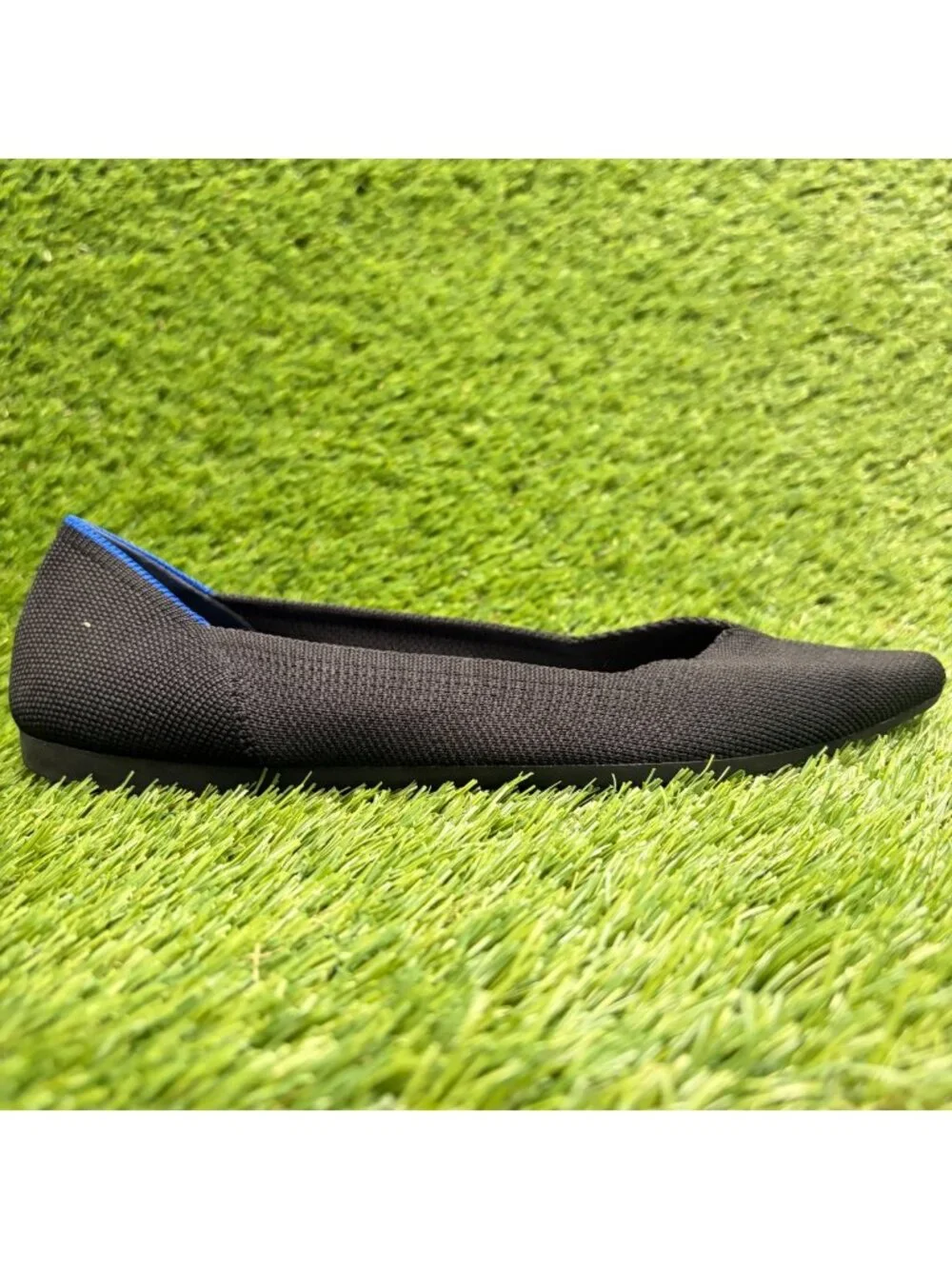 Rothy's The Point Womens Size 8 Black Casual Classic Slip On Ballet Flats Shoes